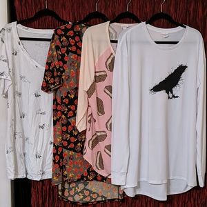 Lularoe and one extra fun plus shirts